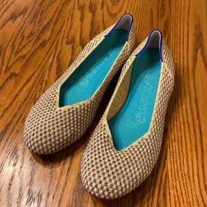 Rothy’s gold metallic flats